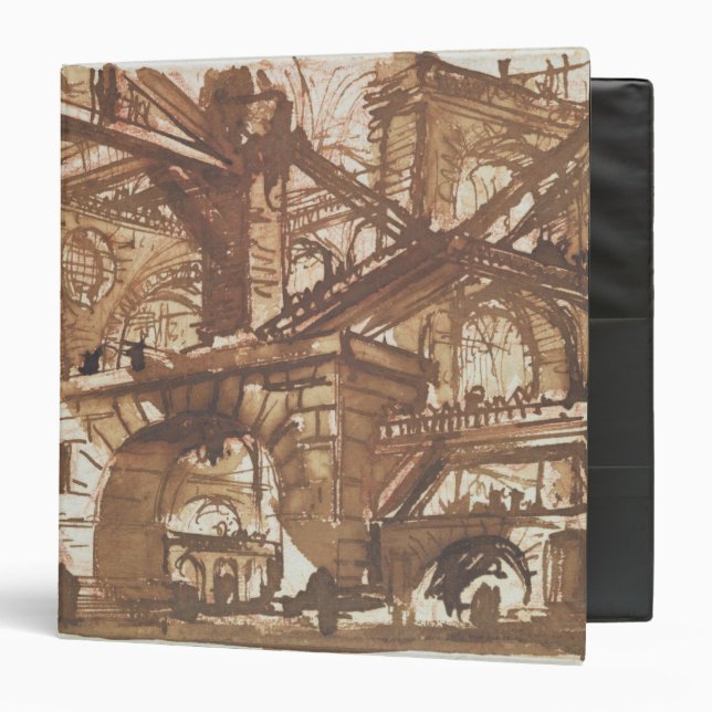 Drawing of an Imaginary Prison 3 Ring Binder (Front/Inside)