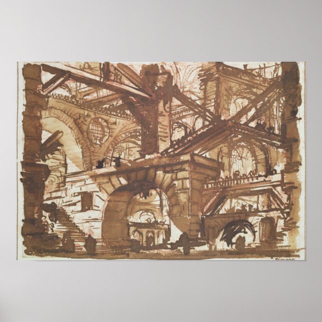 Drawing of an Imaginary Prison Poster (Front)