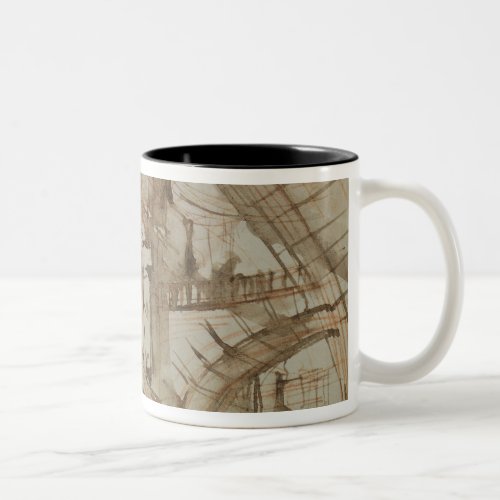 Drawing of an Imaginary Prison Two_Tone Coffee Mug
