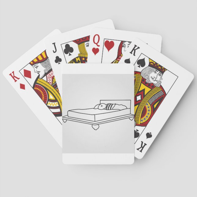 Drawing of bedroom furniture poker cards (Back)