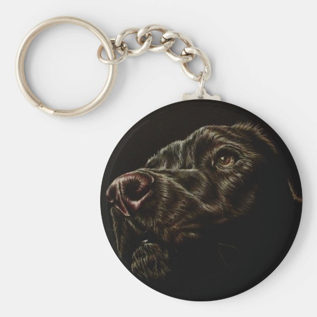 black dog keychain