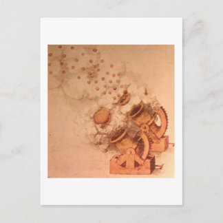 Drawing of Cannons by Leonardo Da VInci Postcard