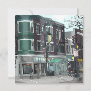 Drawing of Downtown Madison, Wisconsin Card