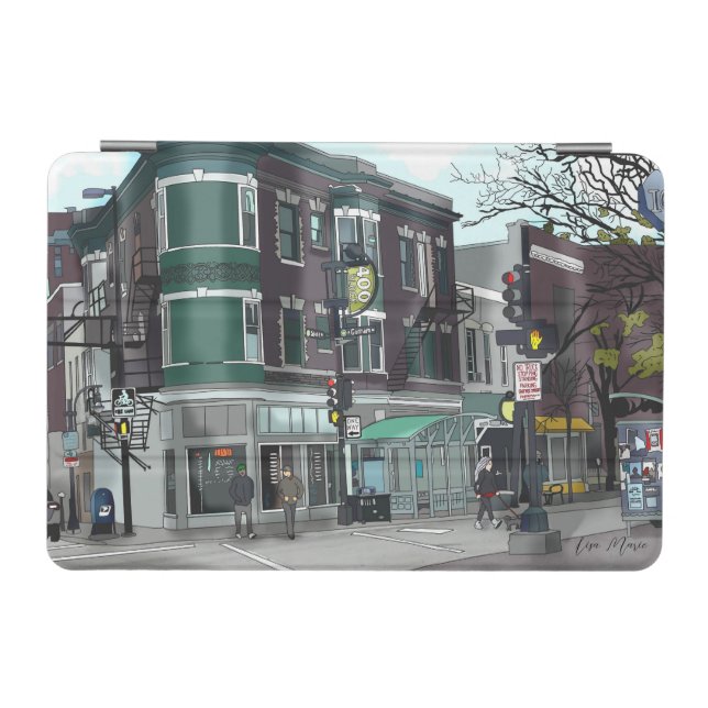 Drawing of Downtown Madison, Wisconsin iPad Mini Cover (Horizontal)