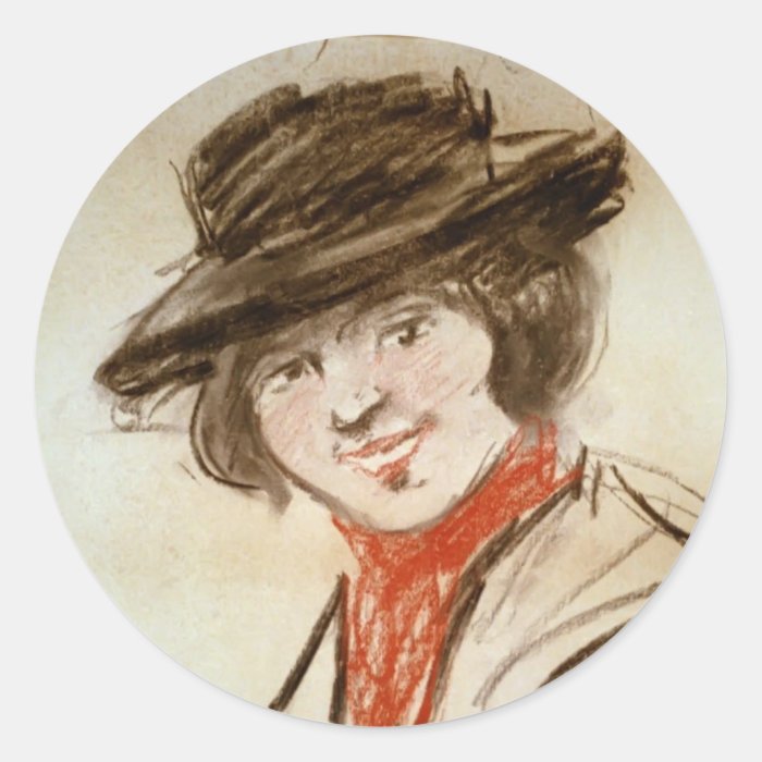 Drawing of Eliza  by George Luks Sticker
