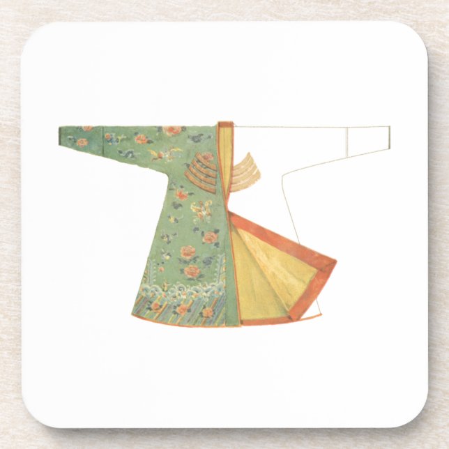 Drawing of Half-Finished Kimono Beverage Coaster (Front)