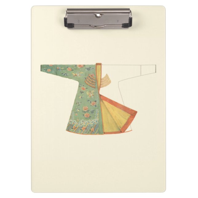 Drawing of Half-Finished Kimono Clipboard (Front)