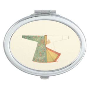 Drawing of Half-Finished Kimono Compact Mirror