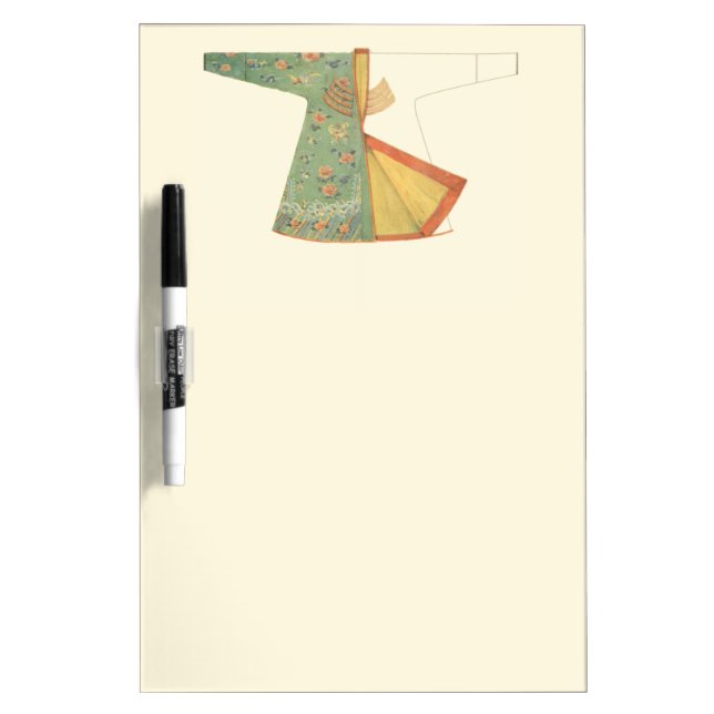 Drawing of Half-Finished Kimono Dry-Erase Board (Front)