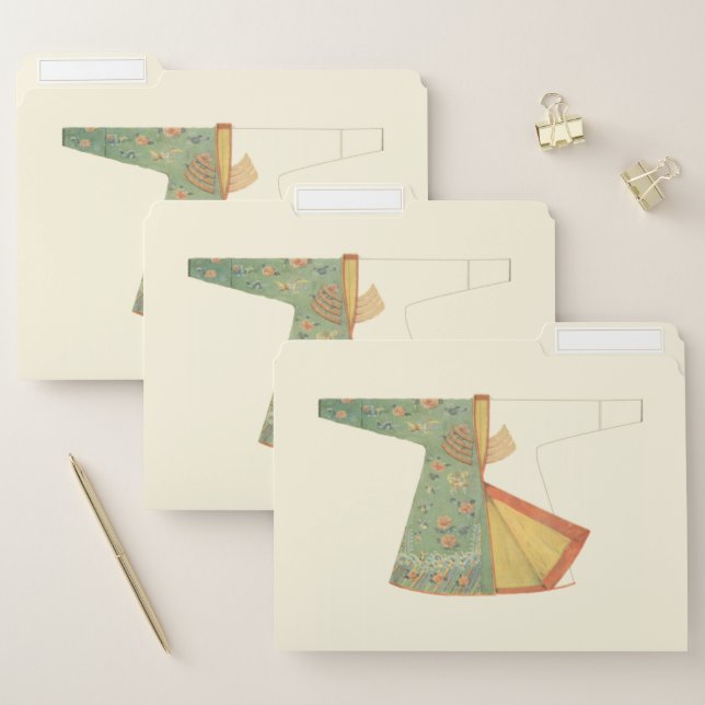 Drawing of Half-Finished Kimono File Folder (Set)