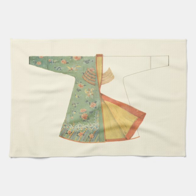 Drawing of Half-Finished Kimono Kitchen Towel (Horizontal)