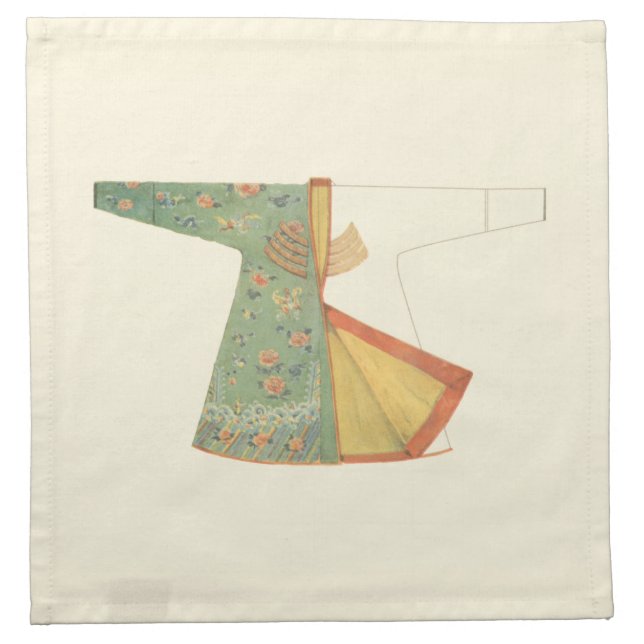 Drawing of Half-Finished Kimono Napkin (Front)