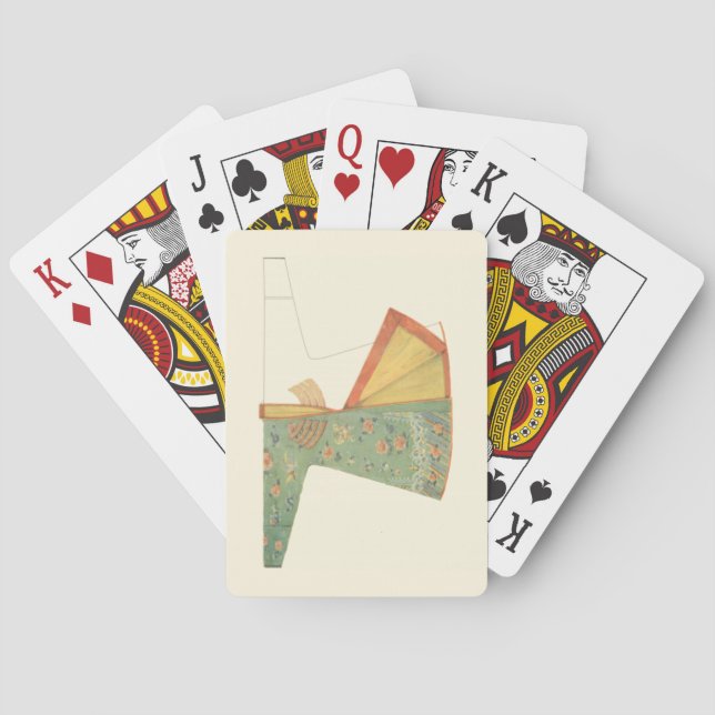 Drawing of Half-Finished Kimono Poker Cards (Back)