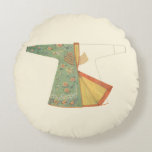Drawing of Half-Finished Kimono Round Pillow