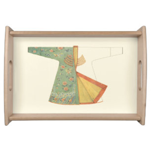 Drawing of Half-Finished Kimono Serving Tray