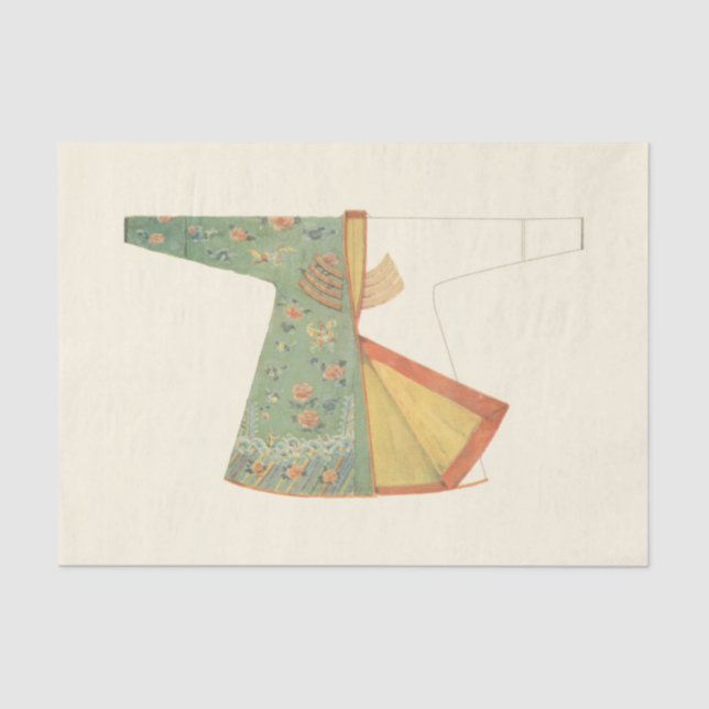 Drawing of Half-Finished Kimono Tissue Paper (Front)