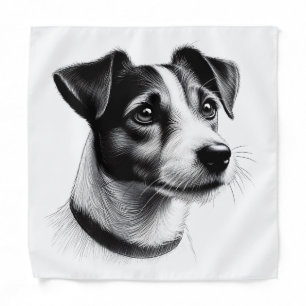 Drawing of Jack Russell Terrier Bandana