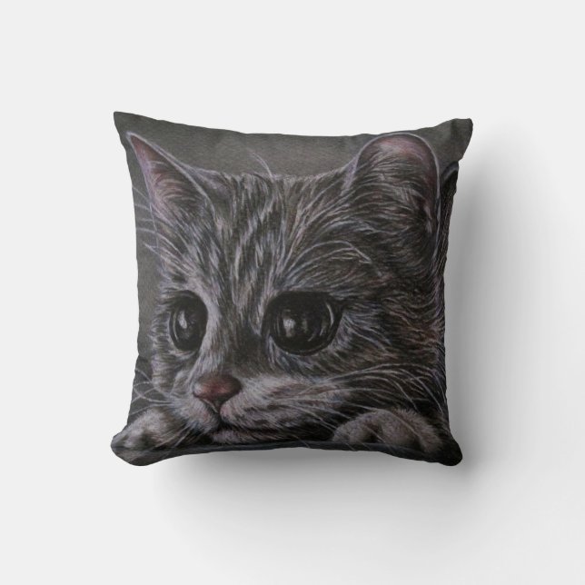 Drawing of Kitten on Pillow (Front)