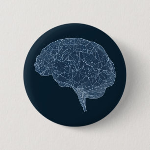 Drawing of Polygonal Brain - Neural Network Button