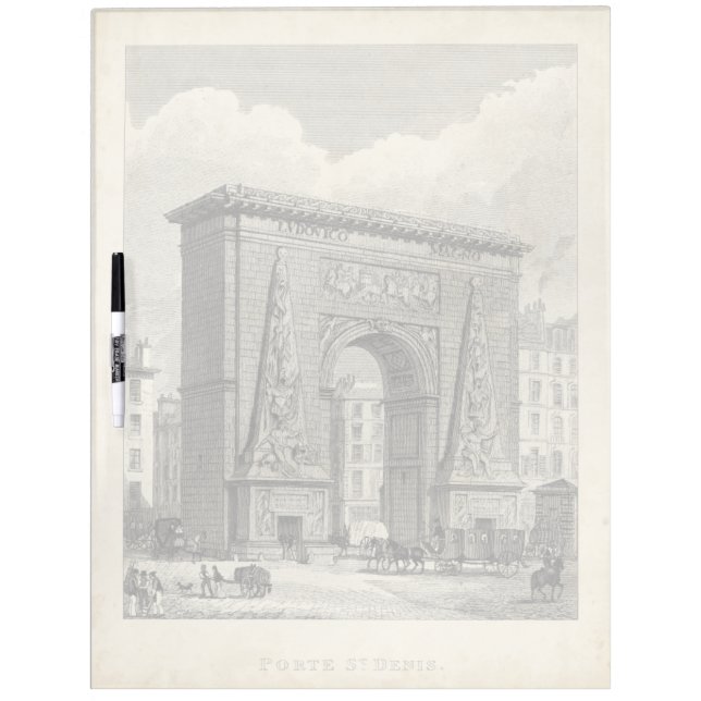 Drawing of Porte Saint-Denis Monument Dry Erase Board (Front)