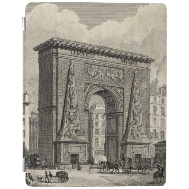 Drawing of Porte Saint-Denis Monument iPad Smart Cover (Front)