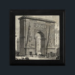 Drawing of Porte Saint-Denis Monument Jewelry Box<br><div class="desc">A great drawing of Porte Saint-Denis, a French monument located in the city of Paris. Built in 1672 to replace a gate in the city wall this drawing depicts the triumphal arch in its early days. This would make a great gift for someone who likes to travel or enjoys French...</div>