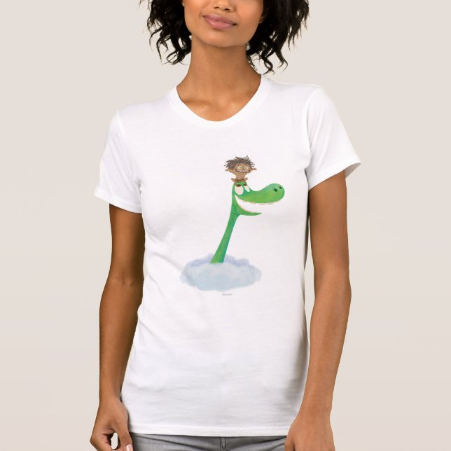Drawing of Spot And Arlo In Clouds T-Shirt (Front)