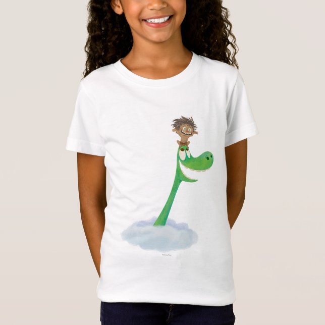 Drawing of Spot And Arlo In Clouds T-Shirt (Front)