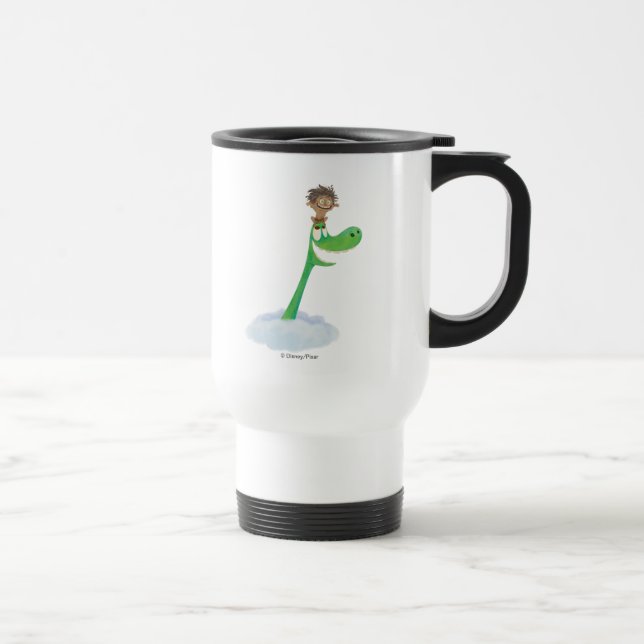 Drawing of Spot And Arlo In Clouds Travel Mug (Right)