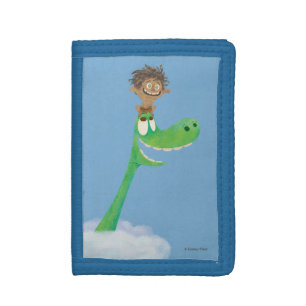 Drawing of Spot And Arlo In Clouds Tri-fold Wallet
