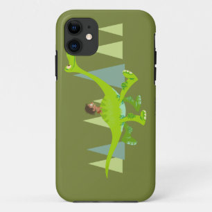 Drawing of Spot Riding Arlo iPhone 11 Case