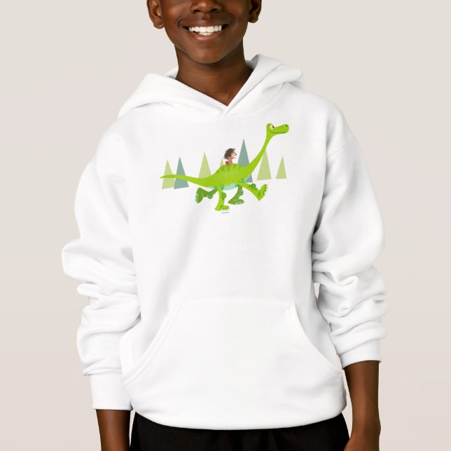 Drawing of Spot Riding Arlo Hoodie (Front)
