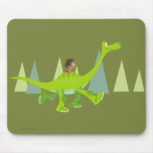 Drawing of Spot Riding Arlo Mouse Pad (Front)