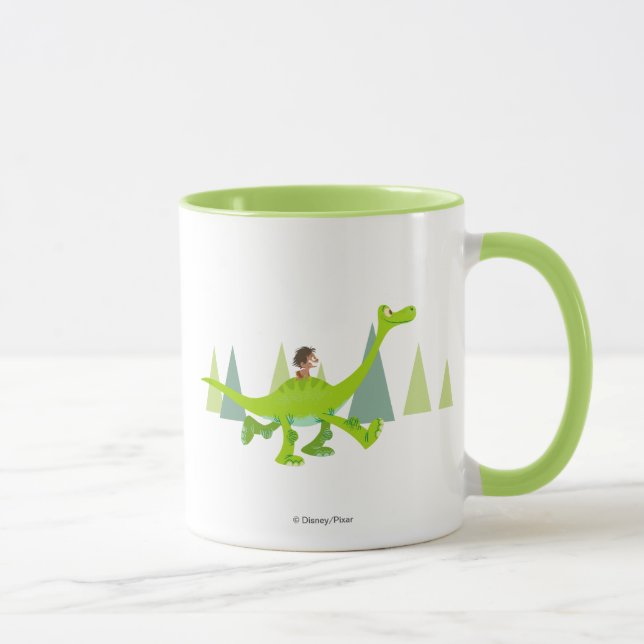 Drawing of Spot Riding Arlo Mug (Right)