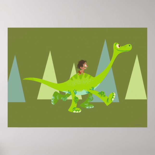 Drawing of Spot Riding Arlo Poster (Front)