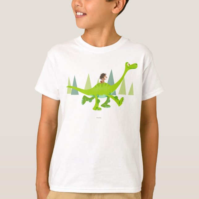 Drawing of Spot Riding Arlo T-Shirt (Front)