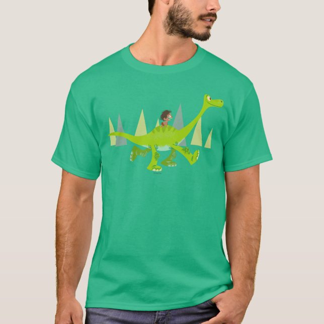 Drawing of Spot Riding Arlo T-Shirt (Front)