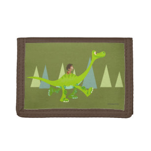 Drawing of Spot Riding Arlo Trifold Wallet