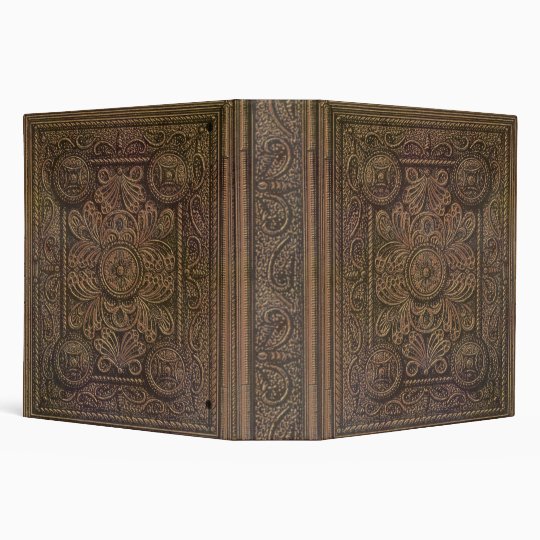 Drawing of Vintage Decorative Book Cover 3 Ring Binder