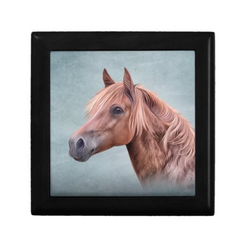 Drawing portrait horse acrylic tray gift box