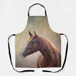 Drawing portrait horse apron