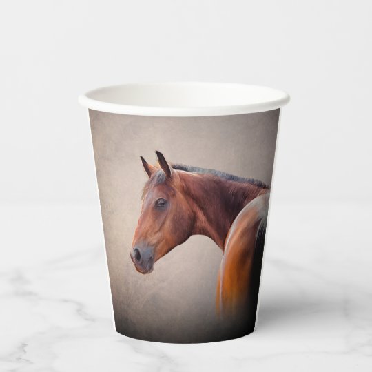 Drawing portrait horse paper cups | Zazzle.com