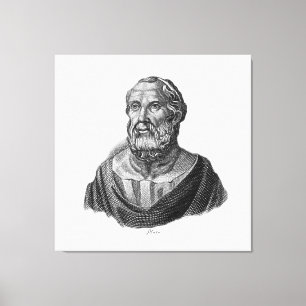 Drawing Portrait of Greek Philosopher Plato Canvas Print