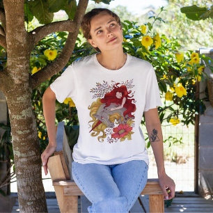 Drawing Pretty Girl And Magical Unicorn T-Shirt