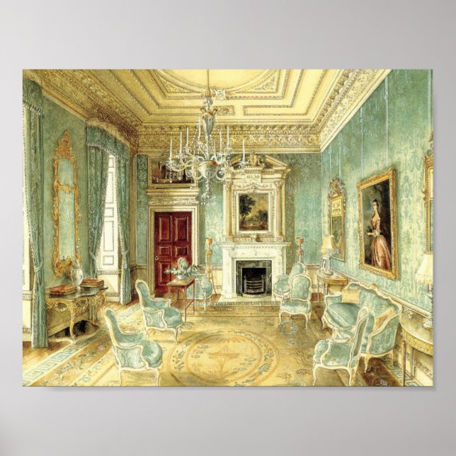 Drawing Room at Ditchley by Alexandre Serebriakoff Poster (Front)
