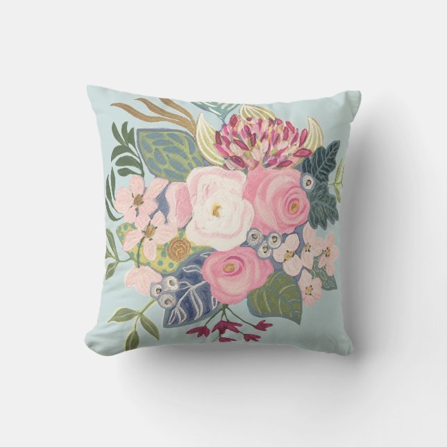 Drawing Room_Light Blue_Faded Floral Pillow (Front)