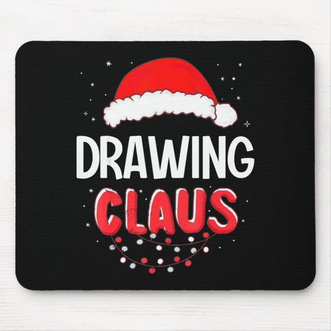 Drawing Santa Claus Christmas Matching Costume  Mouse Pad (Front)
