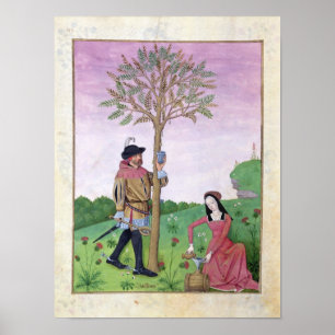 Drawing sap from a tree poster
