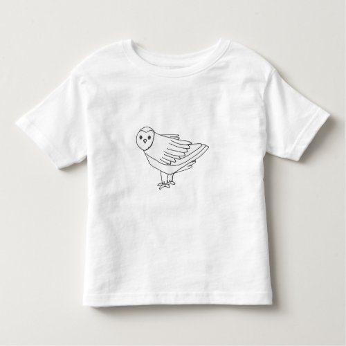 Drawing Snowy Owl Toddler T_shirt