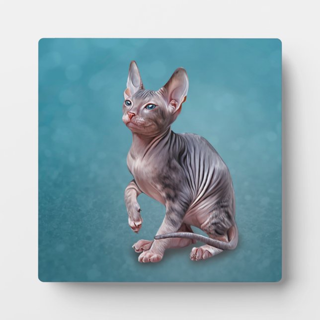 Drawing Sphynx kitten Plaque (Front)
